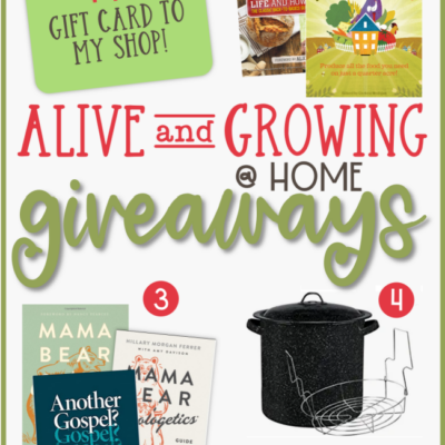 Alive and Growing at Home Launch Giveaways