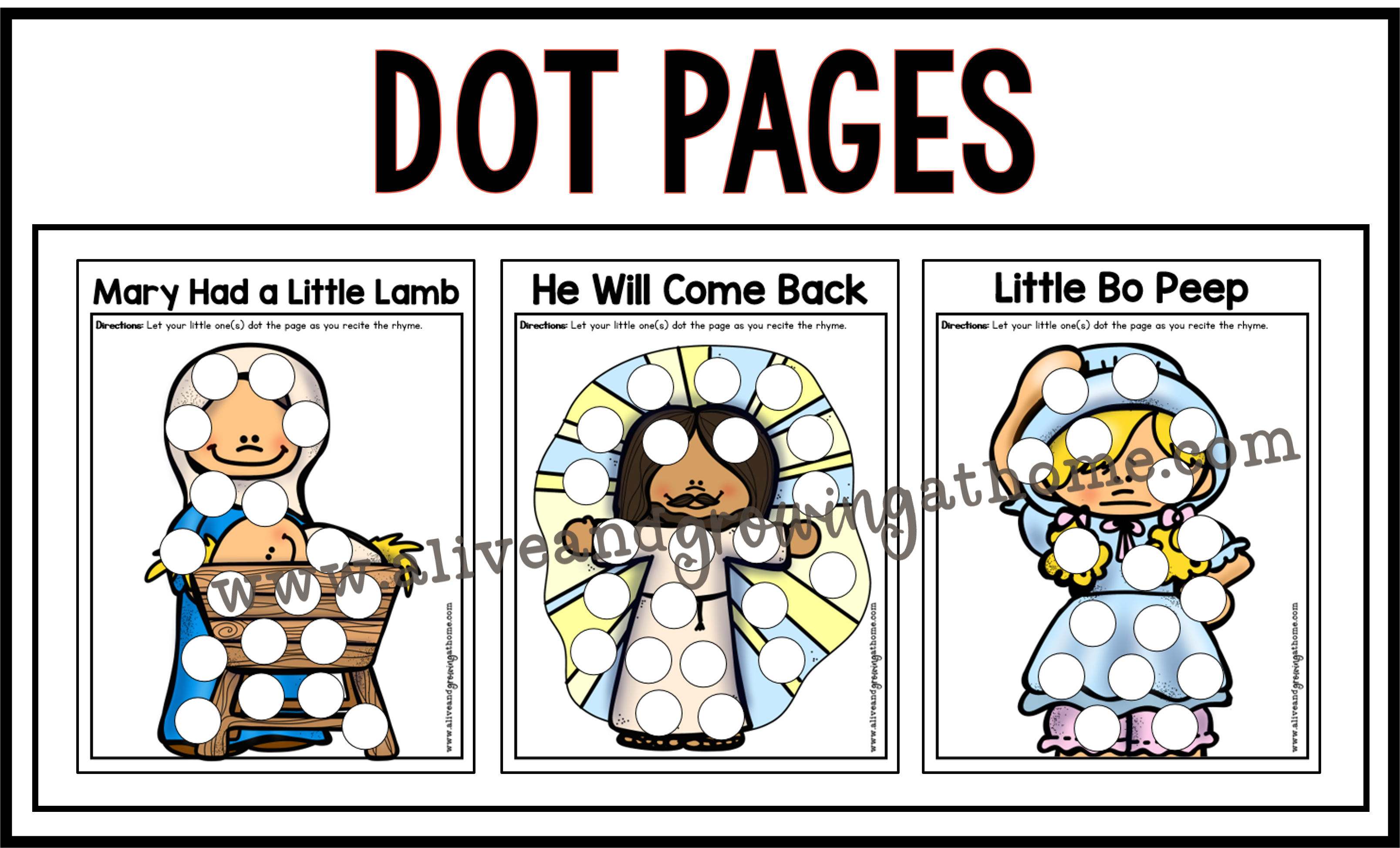Dot Pages - Christian Nursery Rhymes