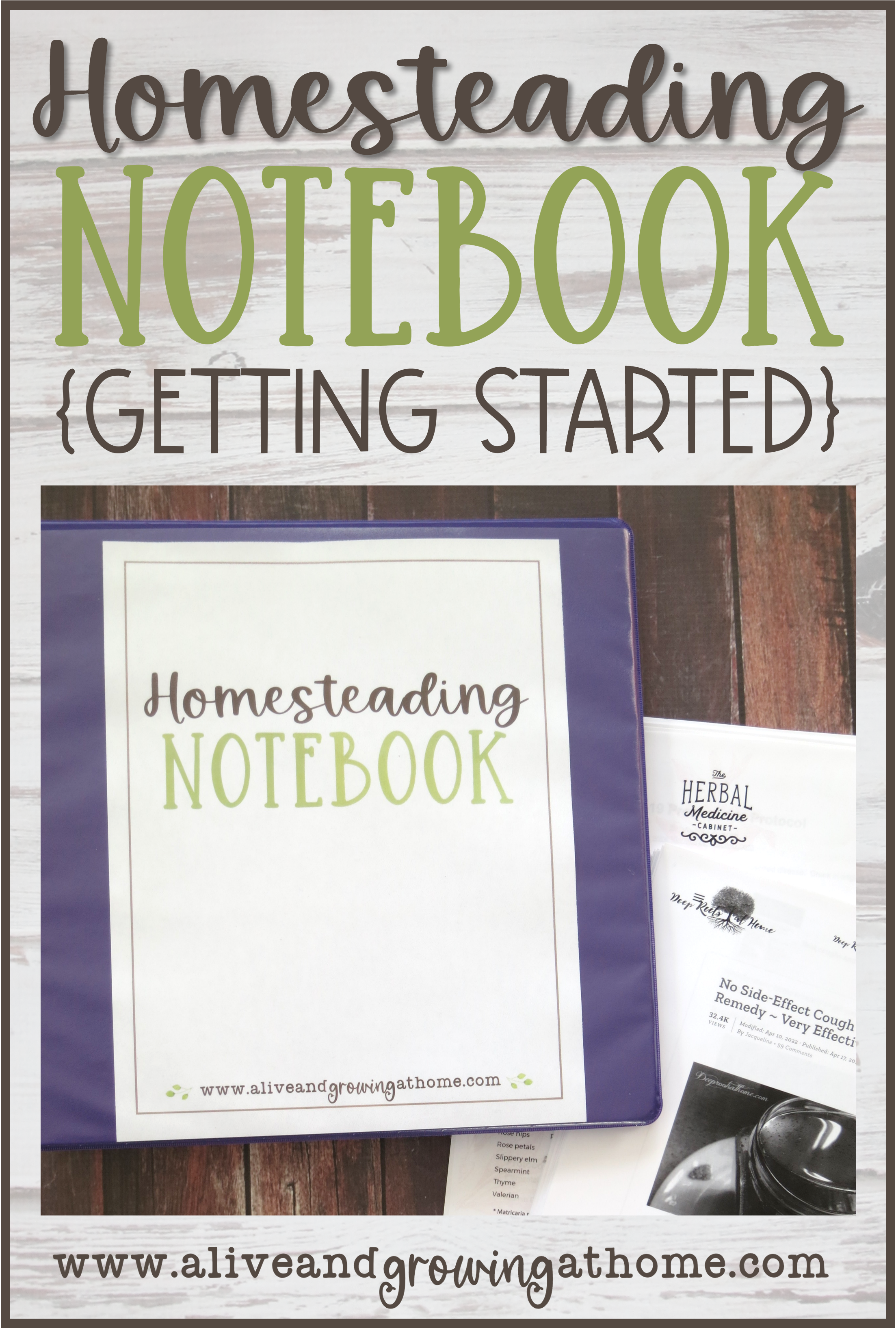 Keeping a Homesteading Notebook - Alive and Growing at Home
