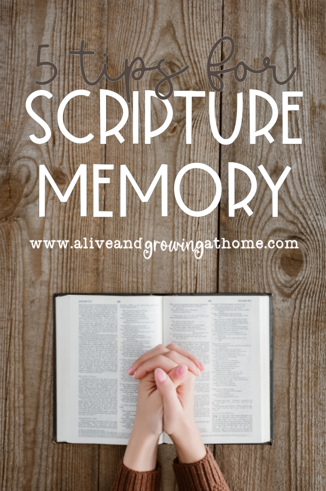 5 Tips for Memorizing Scripture - Alive and Growing at Home