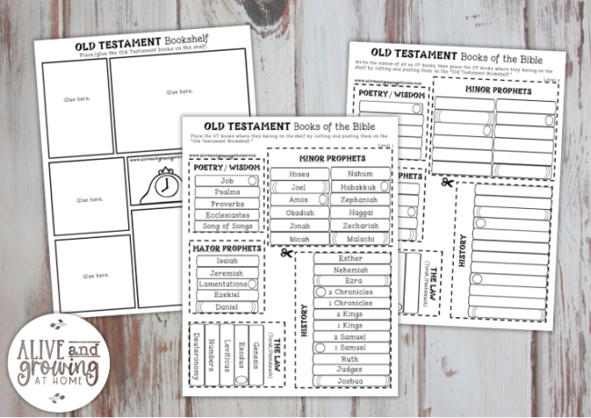 Old Testament Books Printable Pack - cut and paste activity