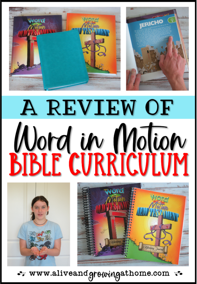 Apologia Bible Curriculum Review (Word in Motion) - Alive and Growing at Home