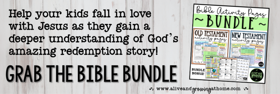 Bible Activity Pages Bundle ~ Alive and Growing at Home