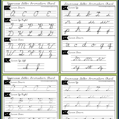 FREE Cursive Handwriting Charts