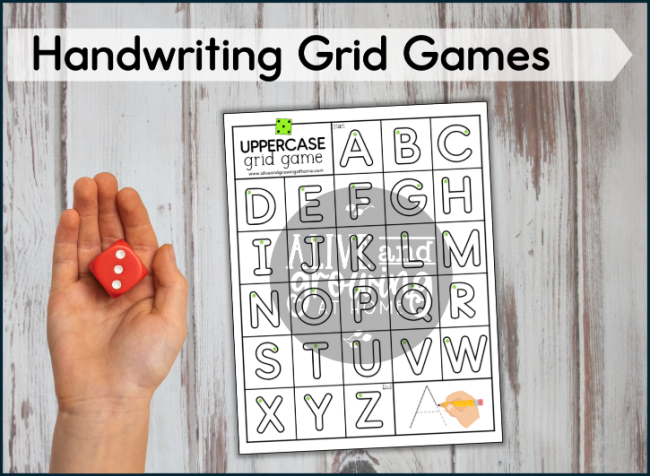 Handwriting Grid Games - Alive and Growing at Home