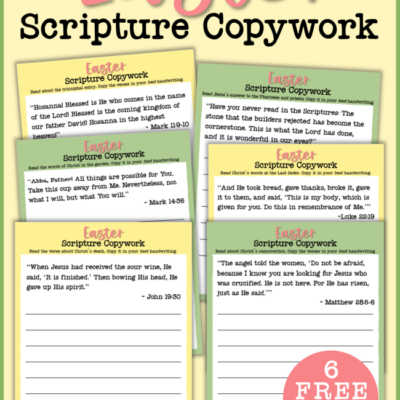Easter Copywork Pages