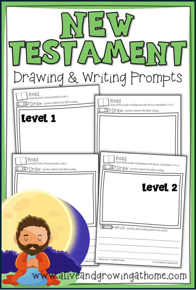 New Testament Prompts ~ Draw and Write ~ Alive and Growing at Home