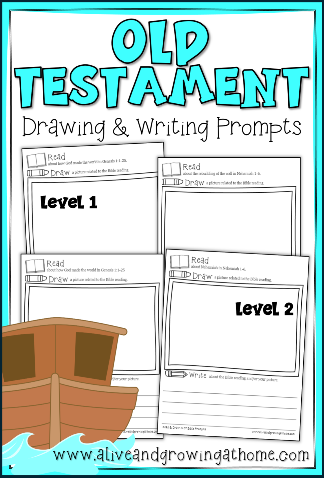 FREE Old Testament Prompts ~ Drawing and Writing Prompts ~ Alive and Growing at Home